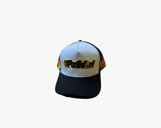 Flame Head Trucker Hat (Black)