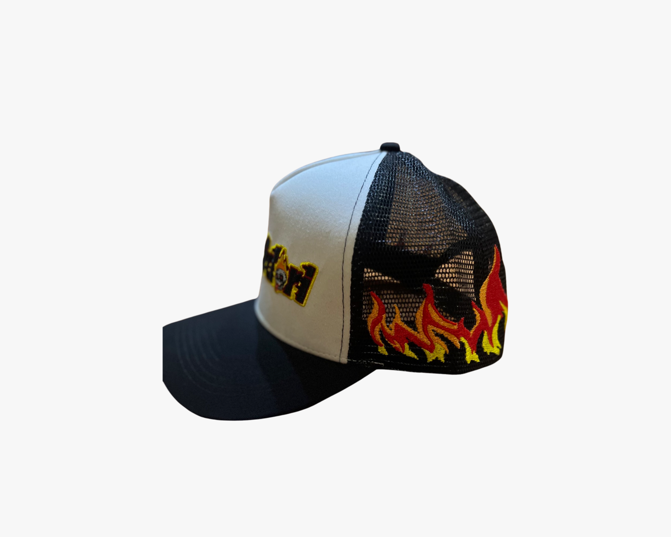 Flame Head Trucker Hat (Black)