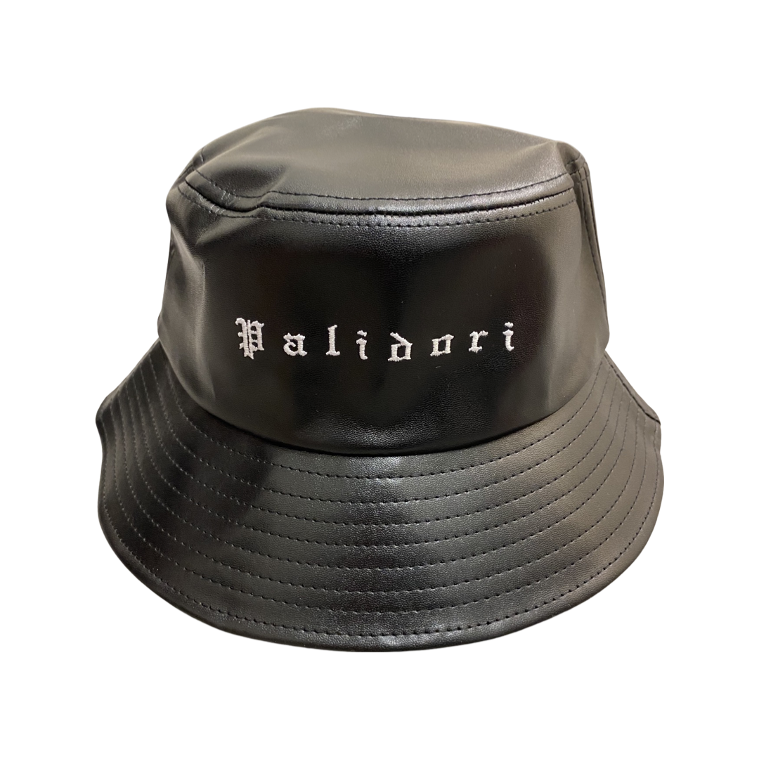 Leather Bucket Hat (Black)